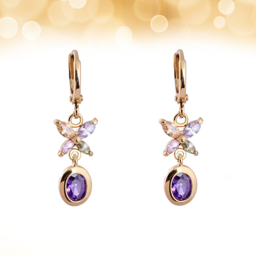 Formal Wear Jewelry For Women - 1Pair Women Zircon Earrings Circle Studs