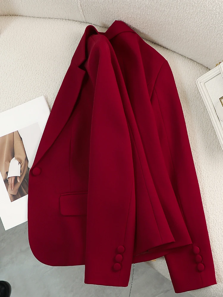 Women Blazer Ladies Red Green  - Women Formal Wear With Black Blazer review and price