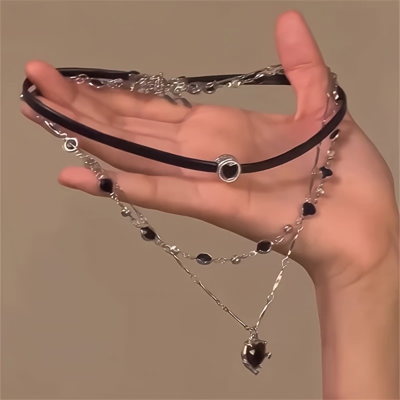 Gothic Layered Heart-shaped Ne - Formal Wear Jewelry For Women review and price