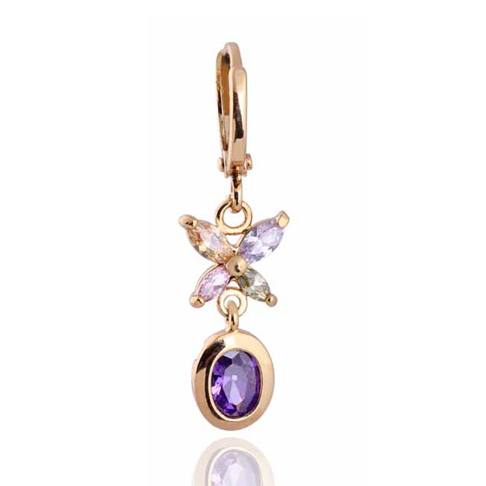 1Pair Women Zircon Earrings Ci - Formal Wear Jewelry For Women review and price