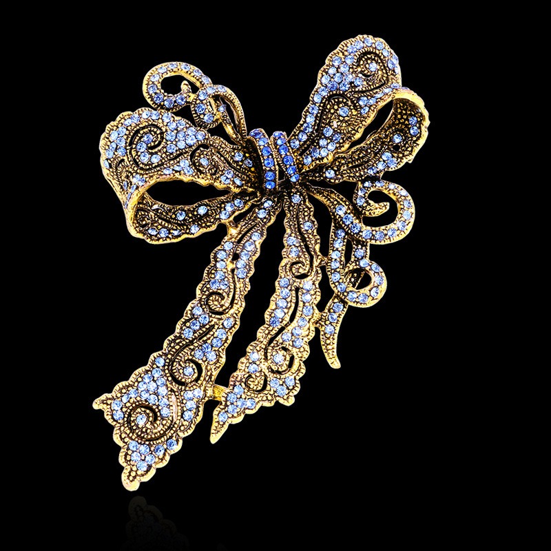 Vintage Bow-Shaped Brooch, Ele - Formal Wear Jewelry For Women review and price