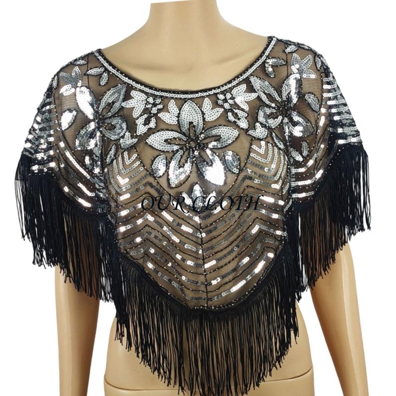 Fashionable Sequined Shawl wit - Women Formal Event Wear review and price