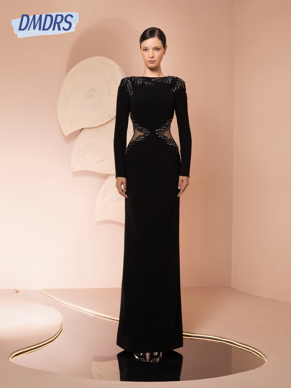 Black Cut Out Evening Dress Cl - Women Formal Wear Dubai review and price