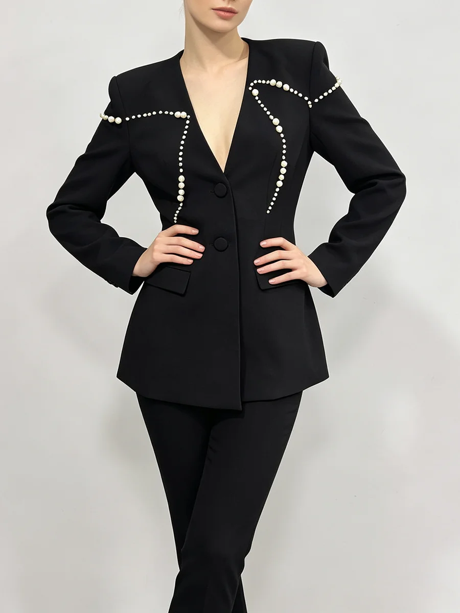 TWOTWINSTYLE Premium Black Bla - Women Formal Wear With Black Blazer review and price