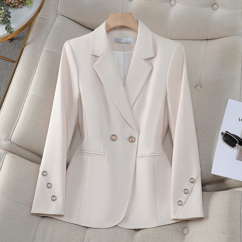 Women Double Breasted Solid Bl - Women Formal Wear With Black Blazer review and price