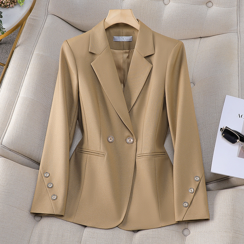 Women Double Breasted Solid Bl - Women Formal Wear With Black Blazer review and price
