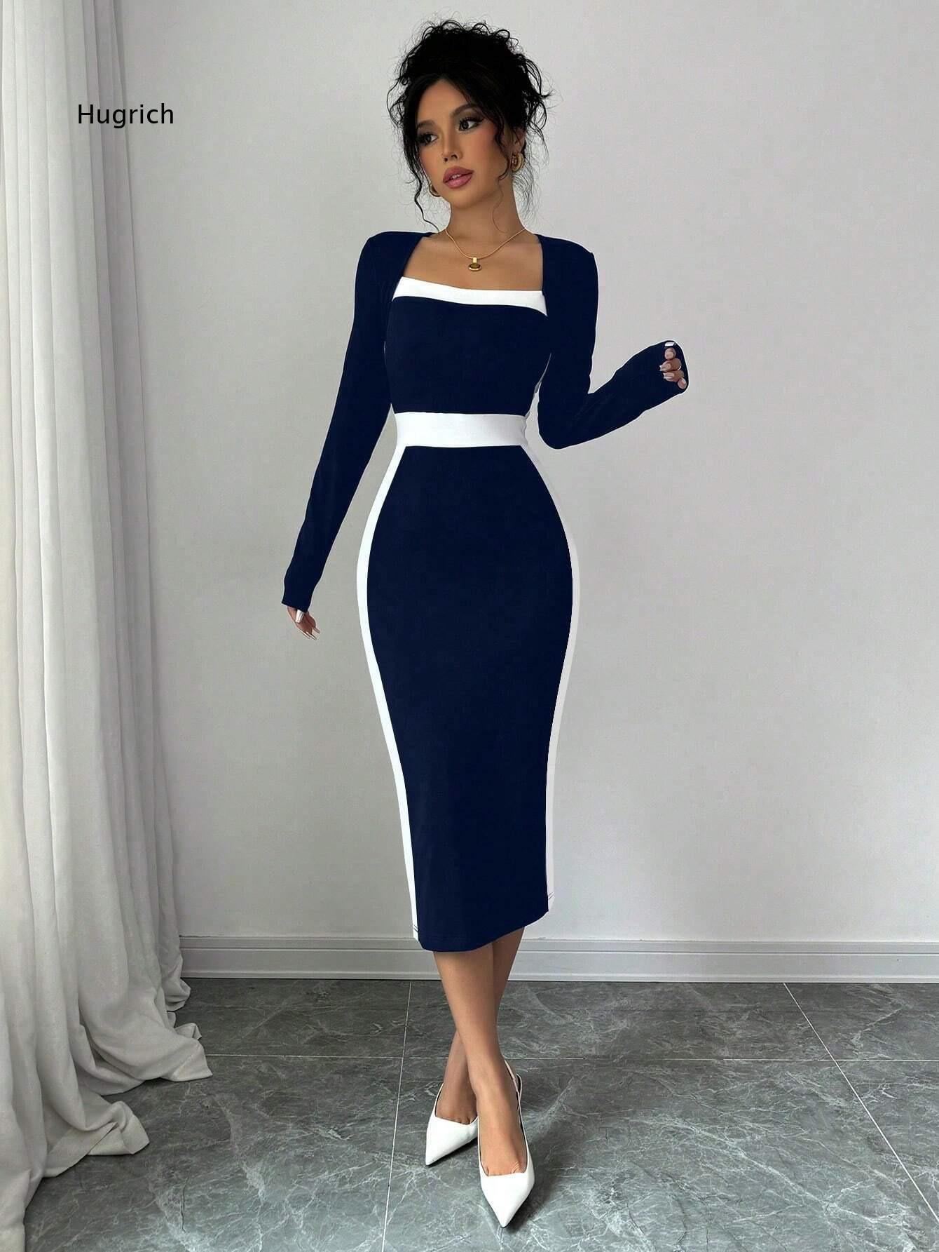 Square Neck Long Sleeve Midi B - Women Formal Event Wear review and price
