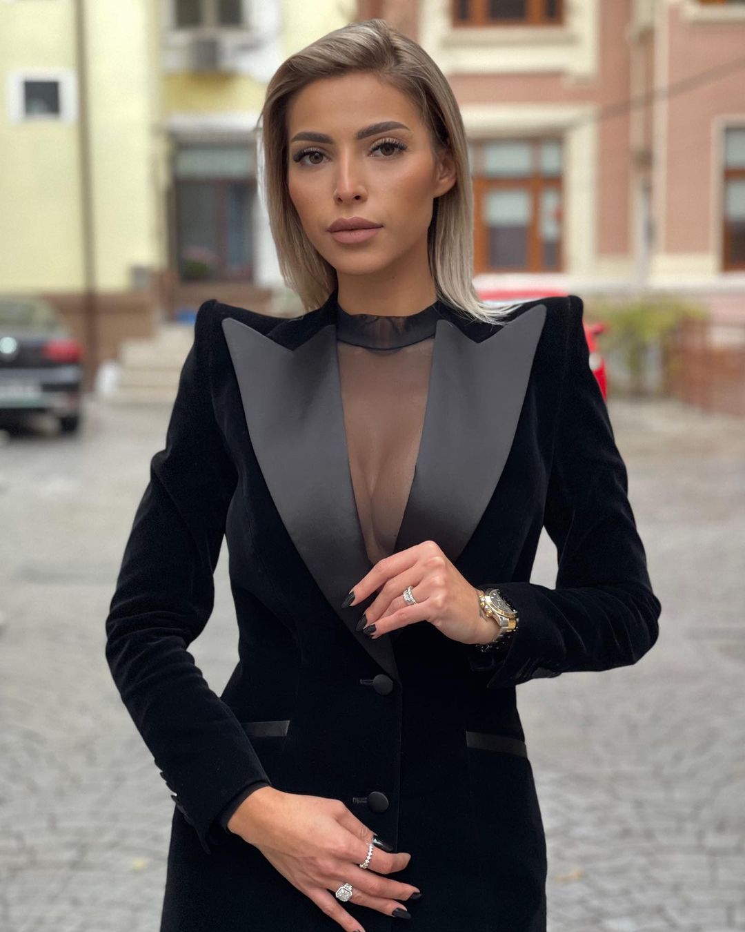 Customized Cool Black 1 Pieces - Women Formal Wear With Black Blazer review and price